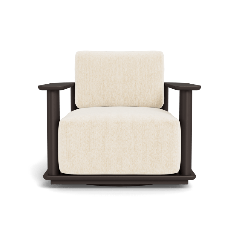 Newport Aluminum Barrel Swivel Lounge Chair