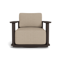 Newport Aluminum Barrel Swivel Lounge Chair