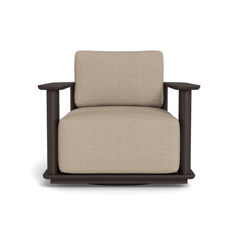 Newport Aluminum Barrel Swivel Lounge Chair