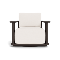 Newport Aluminum Barrel Swivel Lounge Chair
