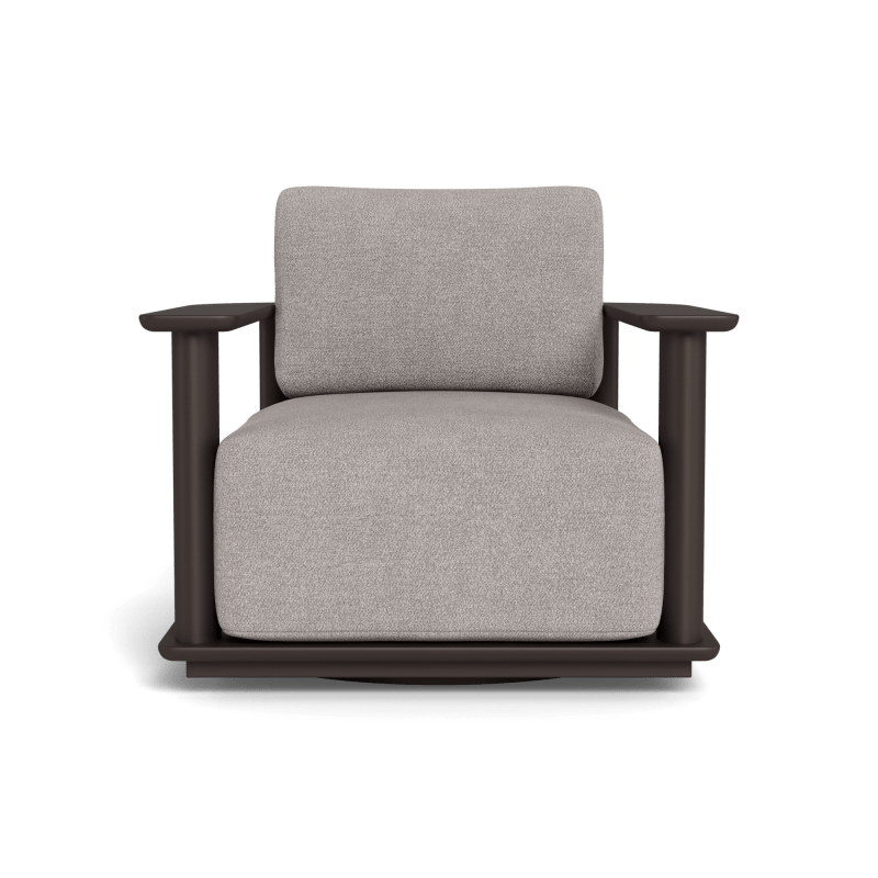 Newport Aluminum Barrel Swivel Lounge Chair