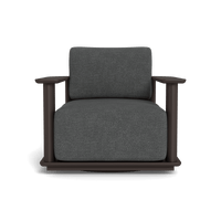 Newport Aluminum Barrel Swivel Lounge Chair