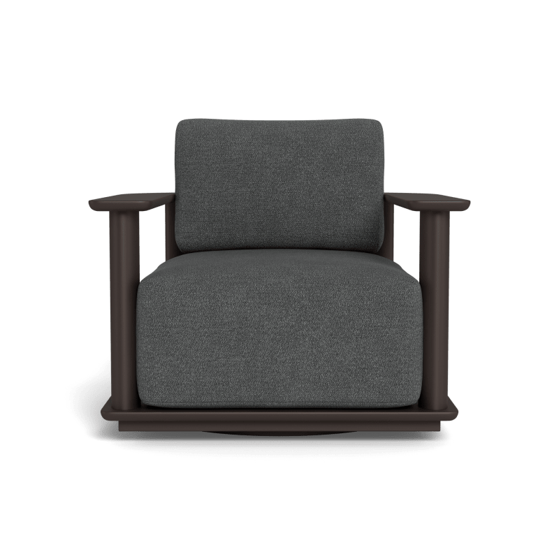 Newport Aluminum Barrel Swivel Lounge Chair