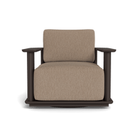 Newport Aluminum Barrel Swivel Lounge Chair