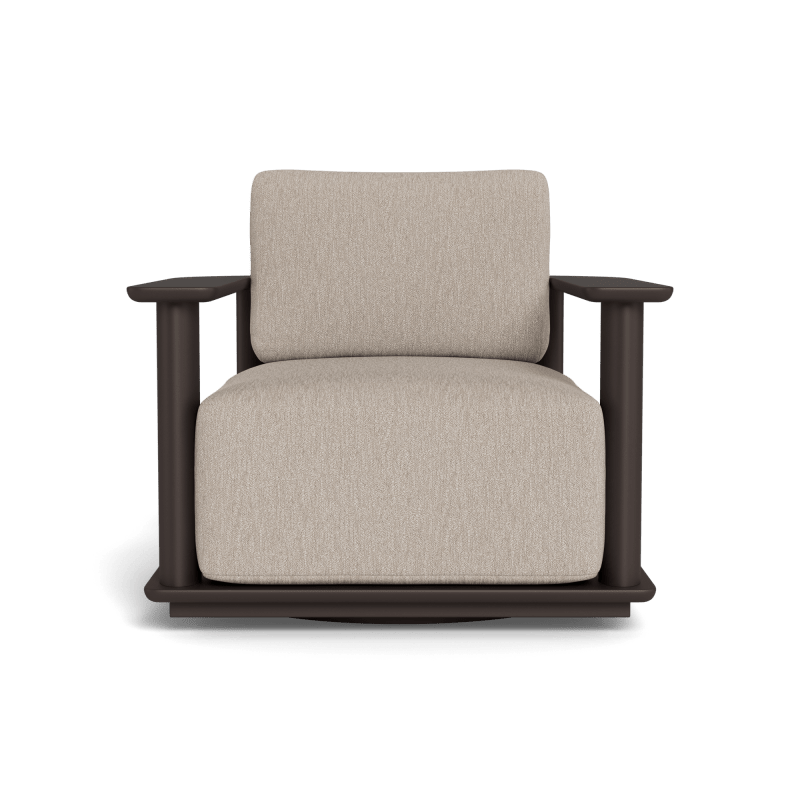 Newport Aluminum Barrel Swivel Lounge Chair