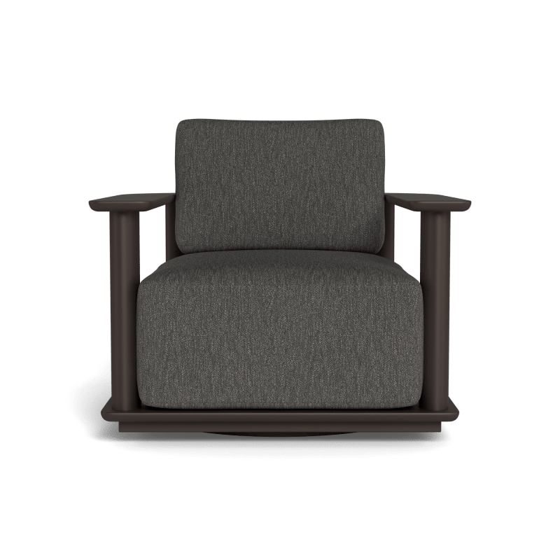 Newport Aluminum Barrel Swivel Lounge Chair