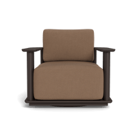 Newport Aluminum Barrel Swivel Lounge Chair