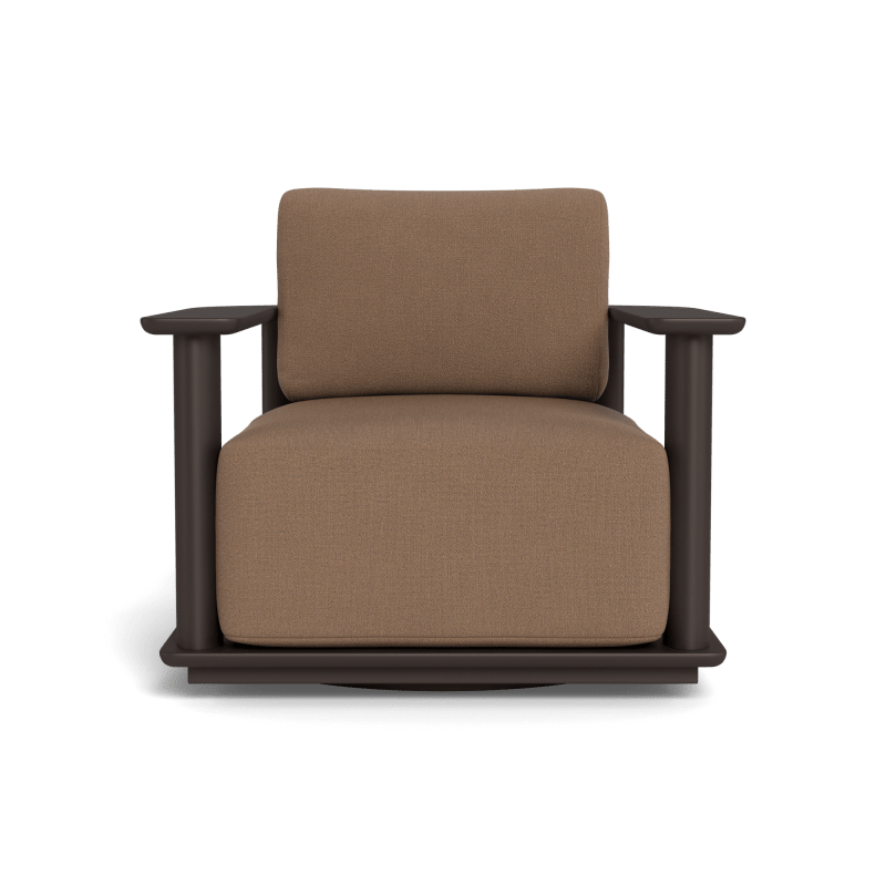 Newport Aluminum Barrel Swivel Lounge Chair