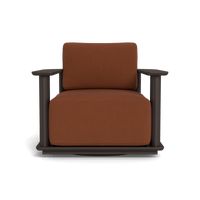 Newport Aluminum Barrel Swivel Lounge Chair