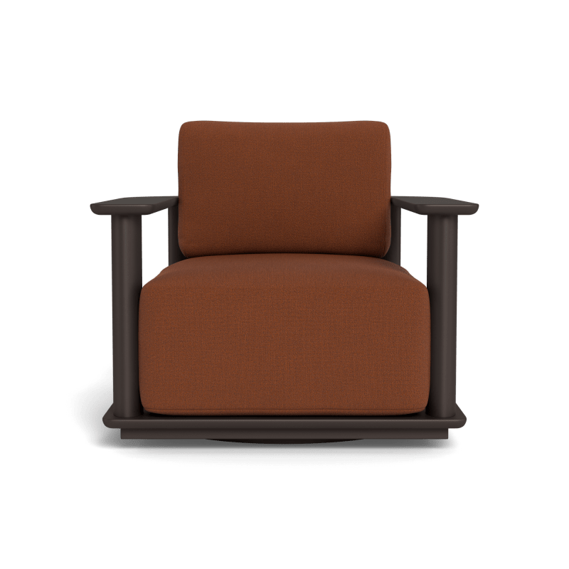 Newport Aluminum Barrel Swivel Lounge Chair