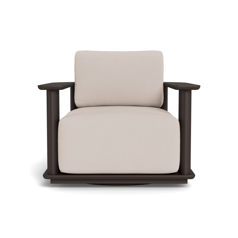 Newport Aluminum Barrel Swivel Lounge Chair