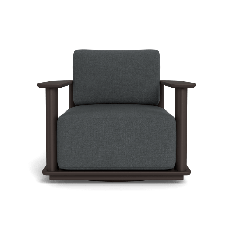 Newport Aluminum Barrel Swivel Lounge Chair