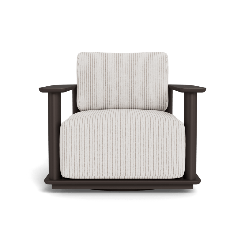 Newport Aluminum Barrel Swivel Lounge Chair