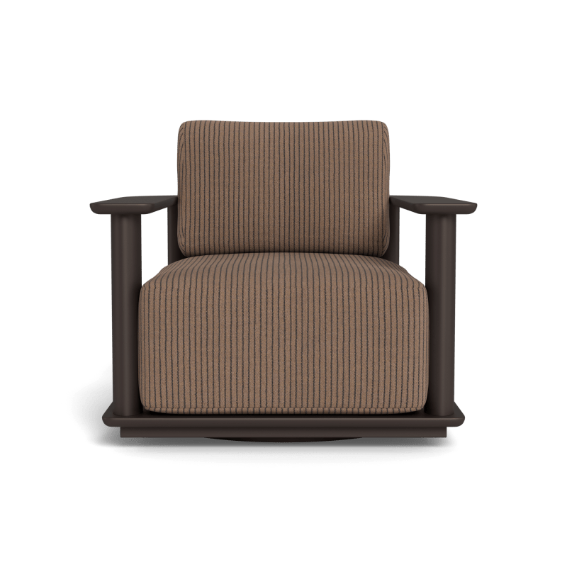 Newport Aluminum Barrel Swivel Lounge Chair
