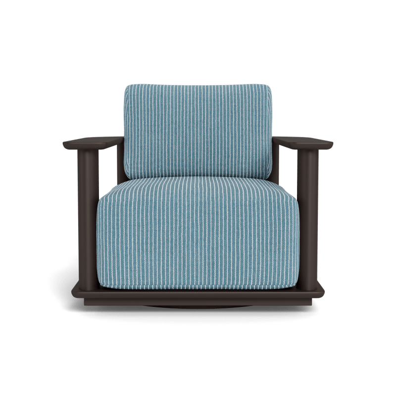 Newport Aluminum Barrel Swivel Lounge Chair
