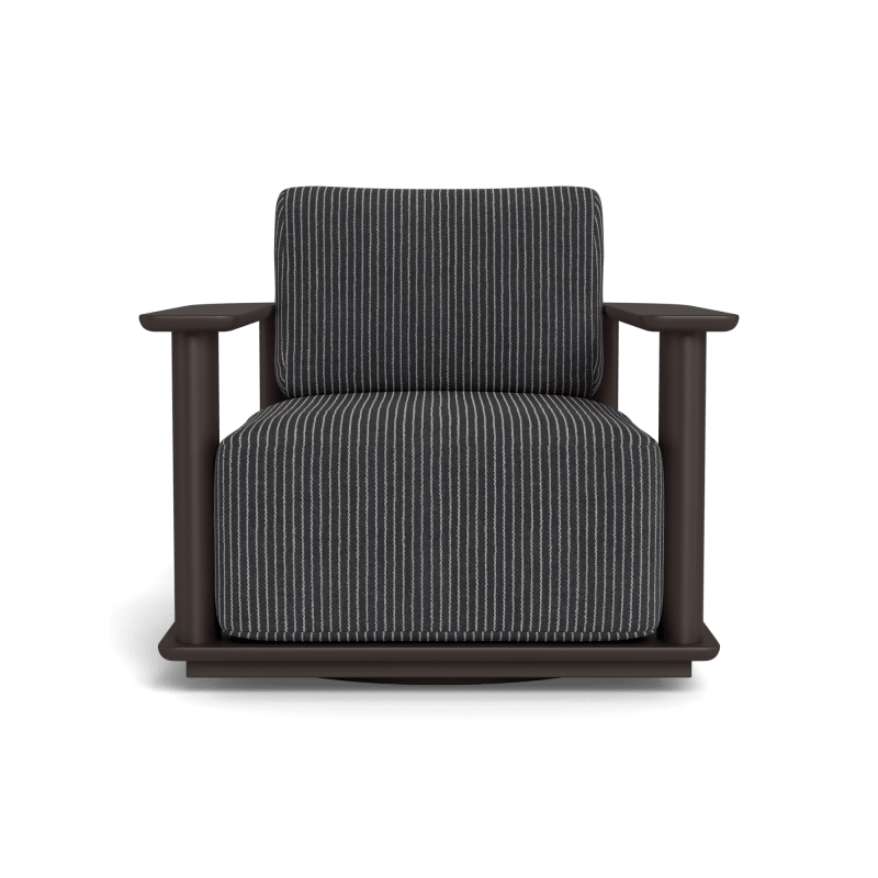 Newport Aluminum Barrel Swivel Lounge Chair