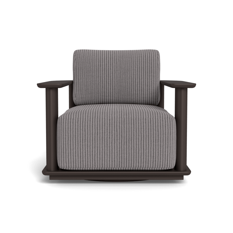 Newport Aluminum Barrel Swivel Lounge Chair