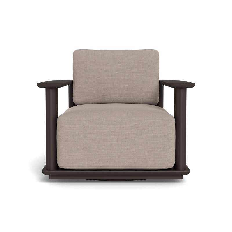 Newport Aluminum Barrel Swivel Lounge Chair