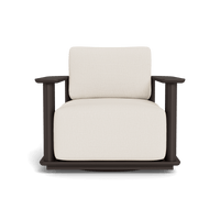 Newport Aluminum Barrel Swivel Lounge Chair