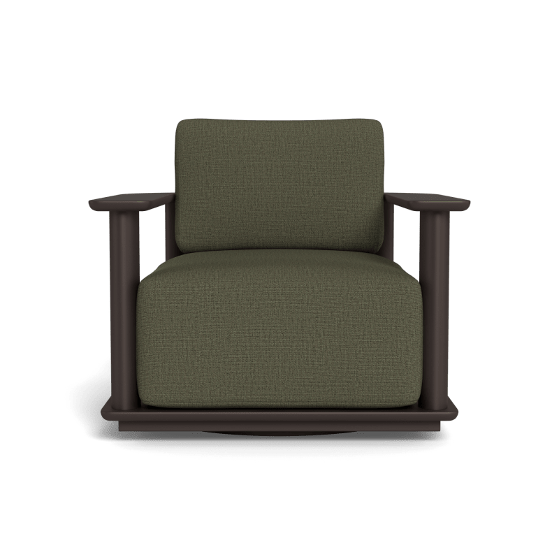 Newport Aluminum Barrel Swivel Lounge Chair