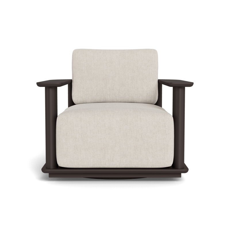 Newport Aluminum Barrel Swivel Lounge Chair