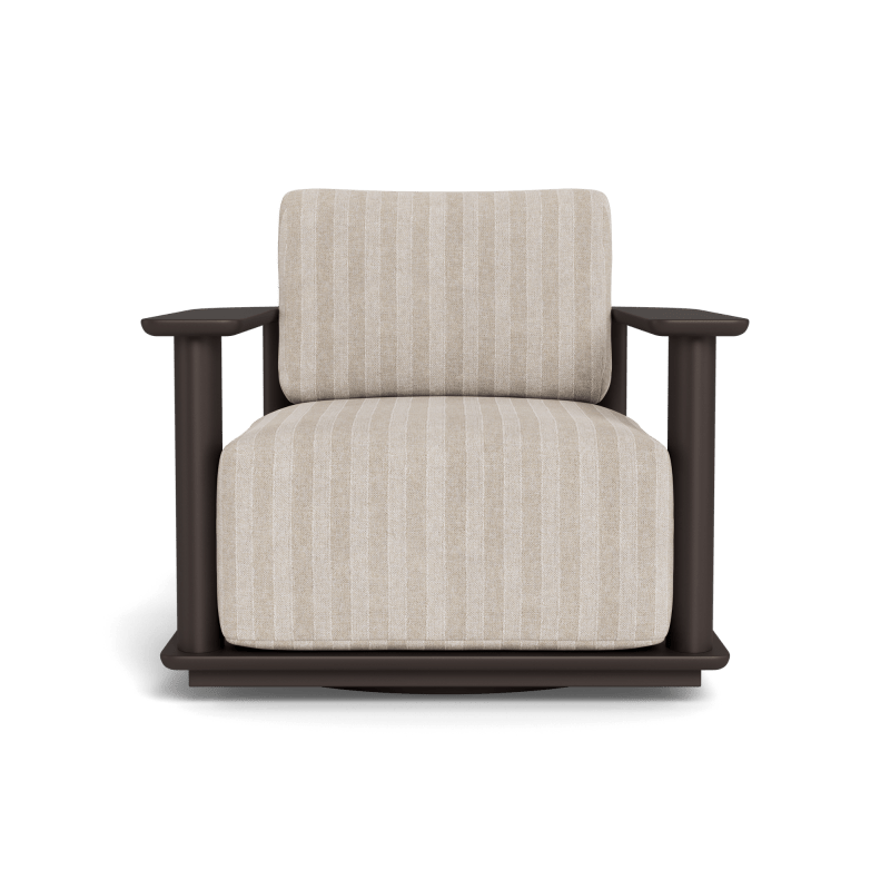 Newport Aluminum Barrel Swivel Lounge Chair