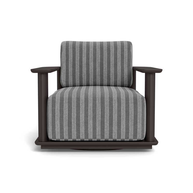 Newport Aluminum Barrel Swivel Lounge Chair