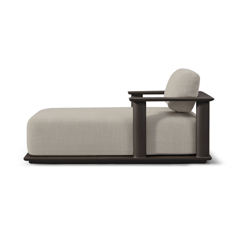 Newport Aluminum Fixed Chaise | Aluminum Bronze, Siesta Taupe,