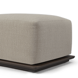 Newport Aluminum Ottoman | Aluminum Bronze, Siesta Taupe,