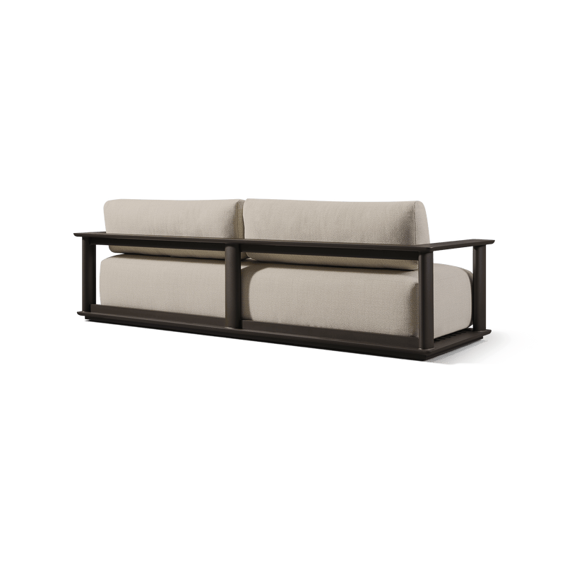 Newport Aluminum Sofa 96" | Aluminum Bronze, Siesta Taupe,