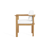 Newport Teak Barrel Dining Chair | Teak Natural, Panama Blanco,