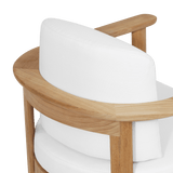 Newport Teak Barrel Dining Chair | Teak Natural, Panama Blanco,