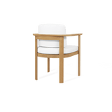 Newport Teak Barrel Dining Chair | Teak Natural, Panama Blanco,