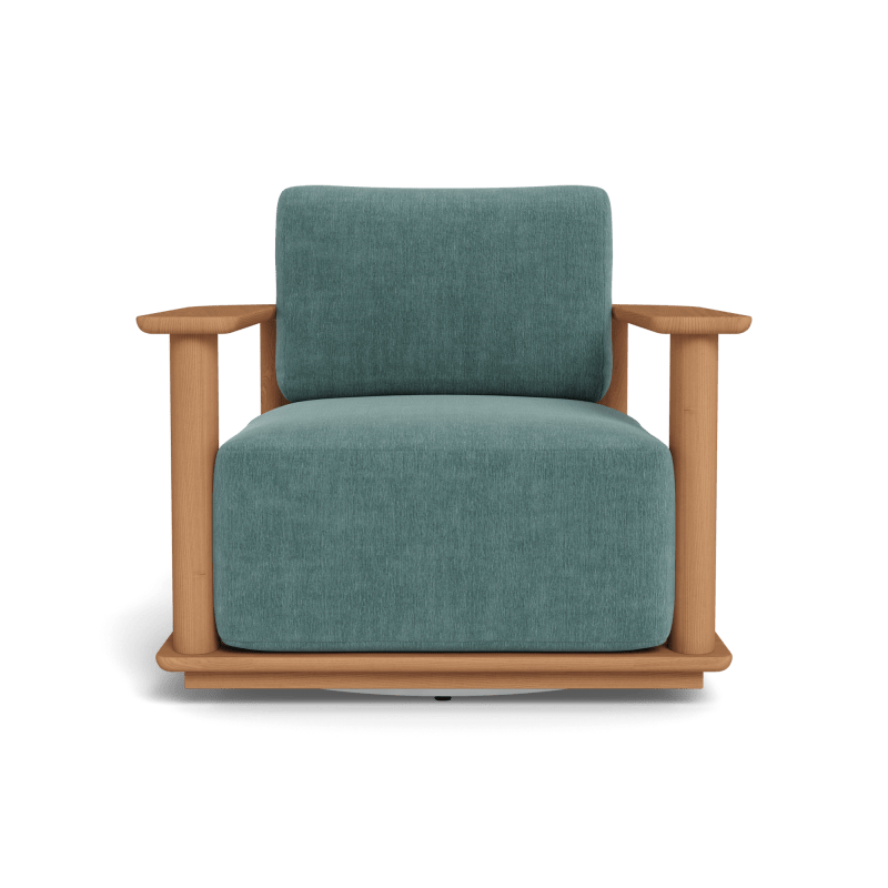 Newport Teak Barrel Swivel Lounge Chair