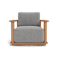 Newport Teak Barrel Swivel Lounge Chair