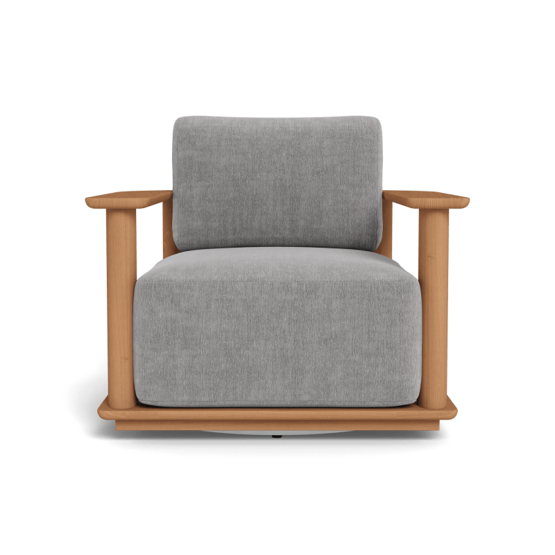 Newport Teak Barrel Swivel Lounge Chair