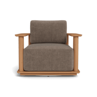 Newport Teak Barrel Swivel Lounge Chair