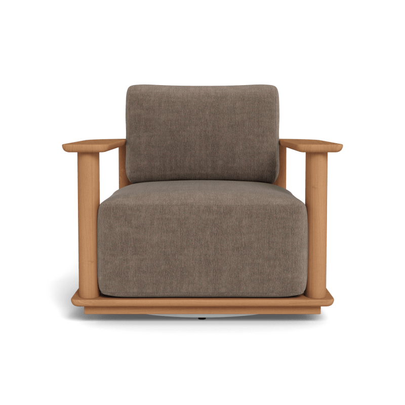 Newport Teak Barrel Swivel Lounge Chair
