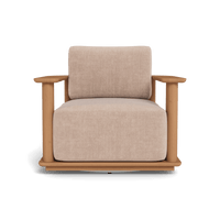 Newport Teak Barrel Swivel Lounge Chair
