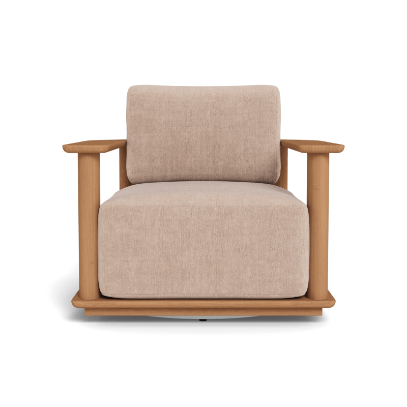 Newport Teak Barrel Swivel Lounge Chair