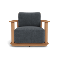 Newport Teak Barrel Swivel Lounge Chair