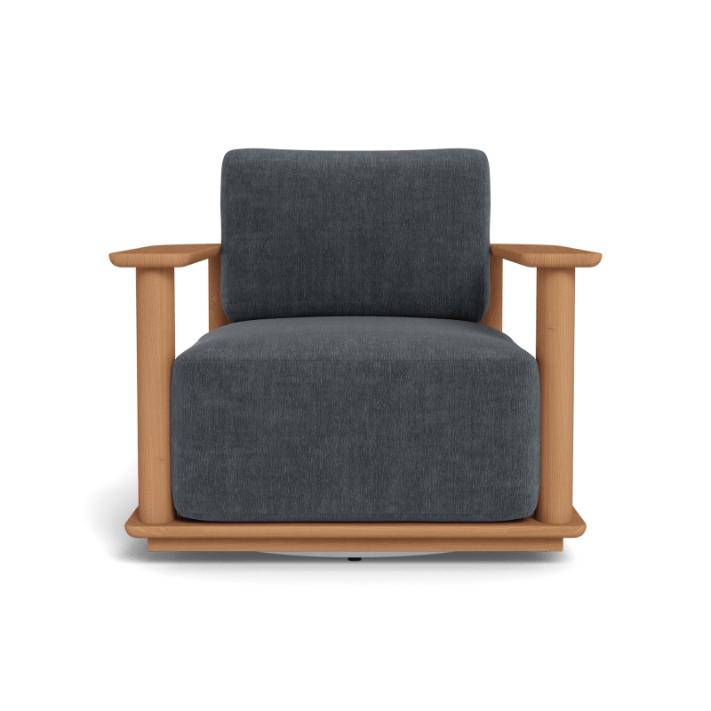 Newport Teak Barrel Swivel Lounge Chair