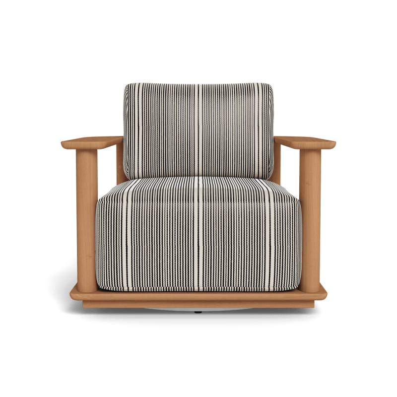 Newport Teak Barrel Swivel Lounge Chair