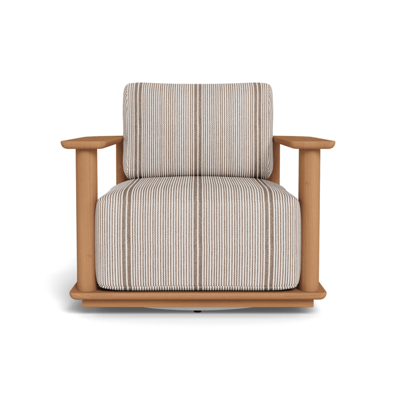 Newport Teak Barrel Swivel Lounge Chair