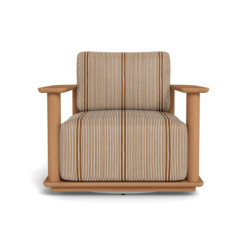 Newport Teak Barrel Swivel Lounge Chair