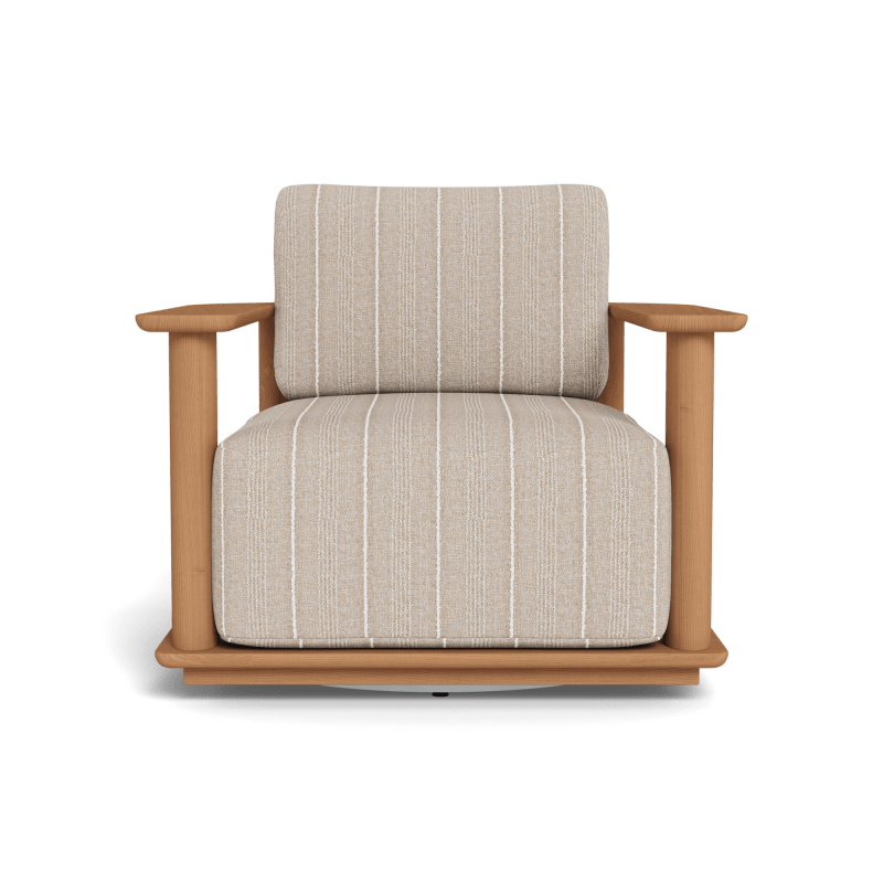 Newport Teak Barrel Swivel Lounge Chair