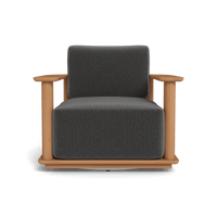 Newport Teak Barrel Swivel Lounge Chair