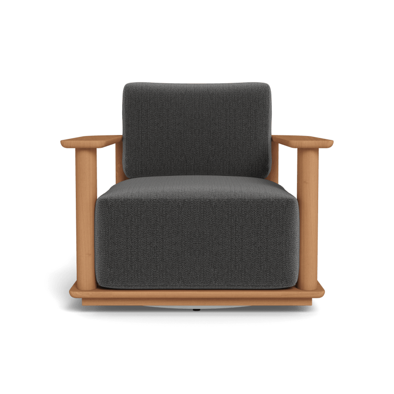 Newport Teak Barrel Swivel Lounge Chair