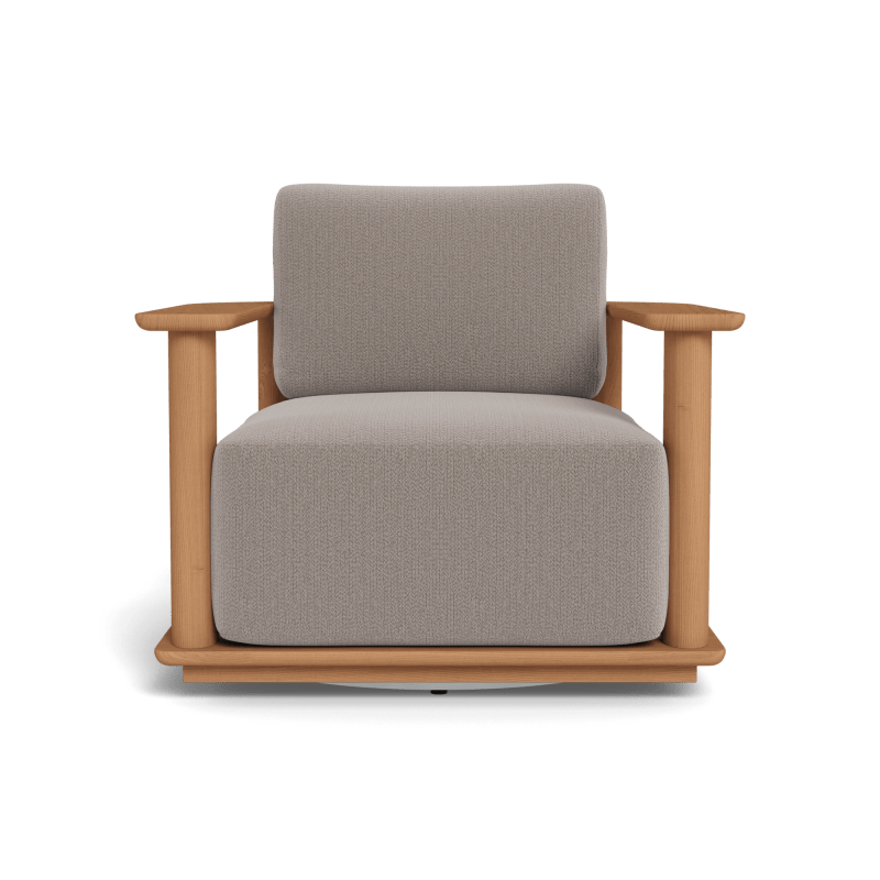 Newport Teak Barrel Swivel Lounge Chair