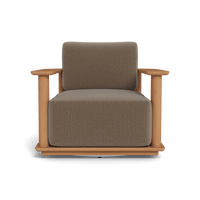 Newport Teak Barrel Swivel Lounge Chair